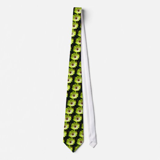 Cravate African Daisy Fluorescent Yellow Tie (Devant)