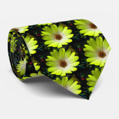 Cravate African Daisy Fluorescent Yellow Tie (Roulé)