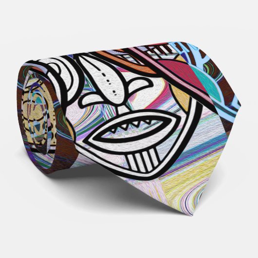 Cravate African Masks V2 (Roulé)