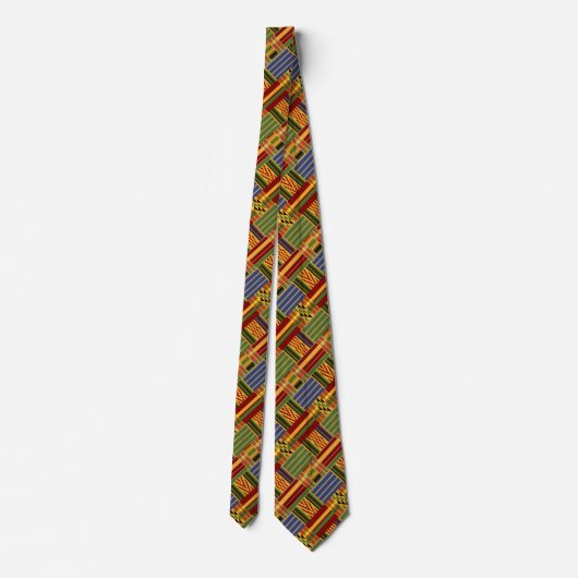 Cravate Afrique Kente K84 multicolore (Dos)