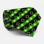 Cravate Afro-américain vert et noir (Roulé)