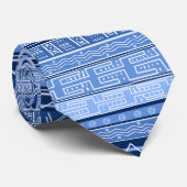Cravate Afro Blue Modern Tribal Print (Roulé)