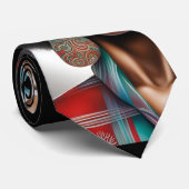 Cravate Afro femme élégante et bizarre ambiance de vacance (Roulé)