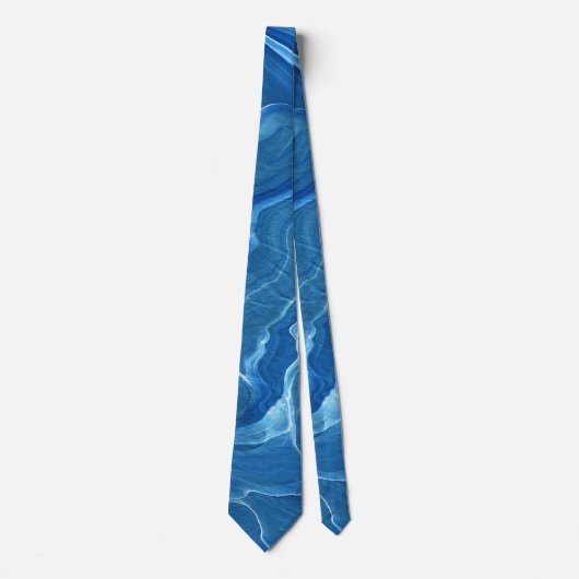 Cravate Agate de marbre bleu Résumé (Devant)