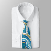 Cravate Agate graphique en or bleu (Attaché)