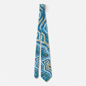 Cravate Agate graphique en or bleu (Dos)