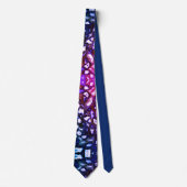 Cravate Agates violettes bleu rose (Devant)