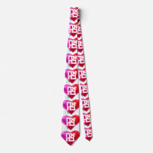 Cravate Ahava Heart Art Necktie (Devant)