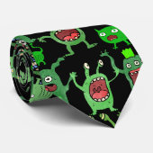 Cravate Ahhhhh motif d'Aliens x4 Black BG (Roulé)