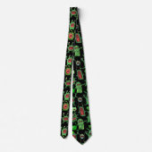 Cravate Ahhhhh motif d'Aliens x4 Black BG (Dos)