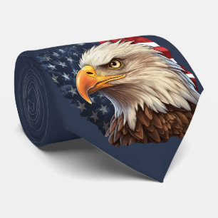 Cravate Aigle à drapeau américain