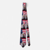Cravate Aigle américain et drapeau américain (Devant)