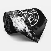 Cravate Aigle de compas monographie montagnes dramatiques (Roulé)