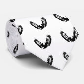 Cravate Aigle noir et blanc (Roulé)