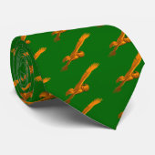 Cravate Aigle orange (Roulé)