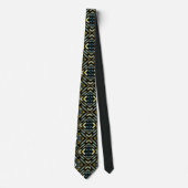 Cravate Aigle Plumes Motif Abstrait (Devant)