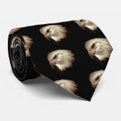 Cravate Aigle rouge sépia (Roulé)