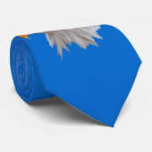 Cravate aigle royal d'Alaska double face (bleu) (Roulé)