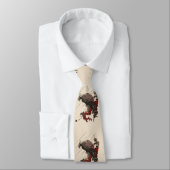 Cravate AigLE SUR LA BRANCHE À PINS DANS LA PLUIE Ukiyoe (Attaché)