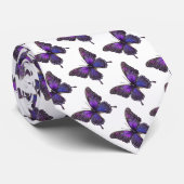 Cravate Ailes rides : Papillon pourpre (Roulé)
