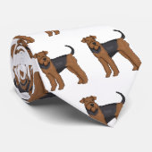 Cravate Airedale terrier dog cartoon (Roulé)