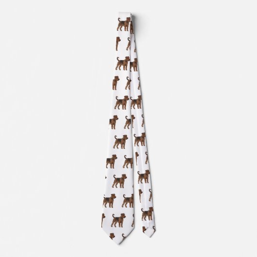 Cravate Airedale terrier dog cartoon (Devant)