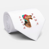 Cravate Airedale Terrier Père Noël Paws (Roulé)