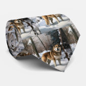 Cravate Akita Laisser Neige Noël (Roulé)