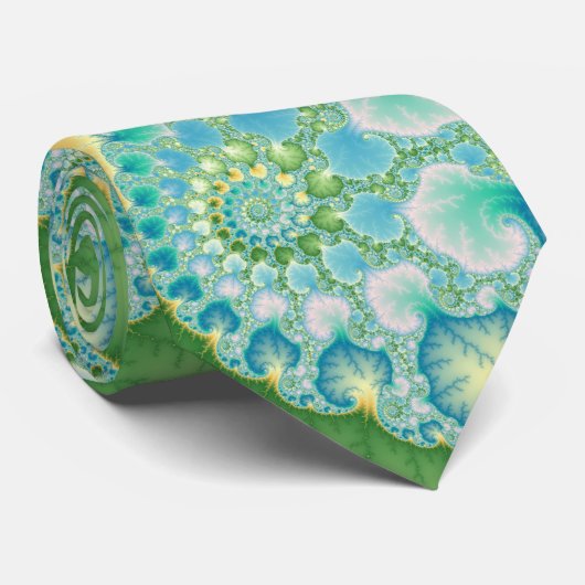 Cravate Algues - fractale (Roulé)
