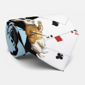 Cravate Alice au pays des merveilles M. Rabbit Mint Blue (Roulé)