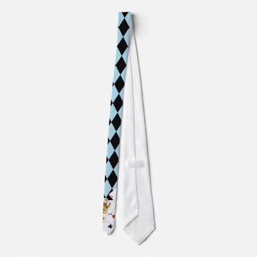 Cravate Alice au pays des merveilles M. Rabbit Mint Blue (Dos)