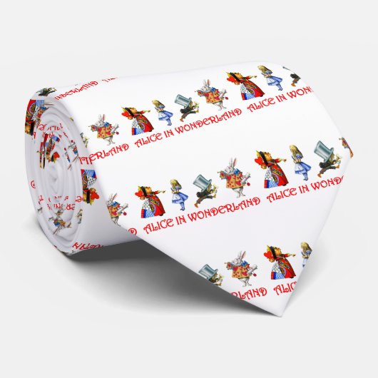 CRAVATE ALICE EN WONDERLAND (Roulé)