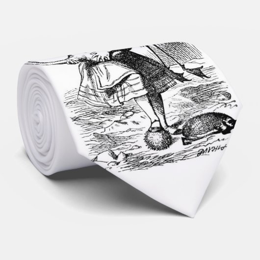 Cravate Alice et le Flamant rose (Roulé)