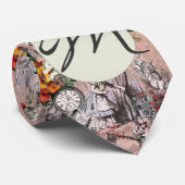 Cravate Alice rideau absurde merveilleuse (Roulé)