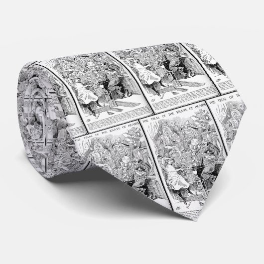 Cravate Alice tombant vers le bas le terrier de lapin (Roulé)