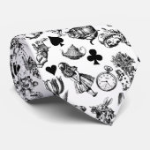Cravate Alice White Rabbit Wonderland Classic (Roulé)