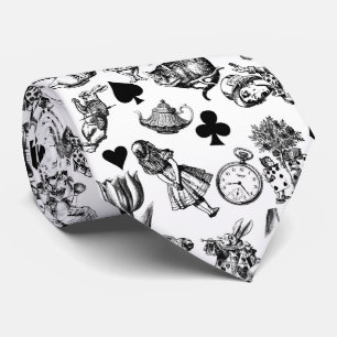 Cravate Alice White Rabbit Wonderland Classic