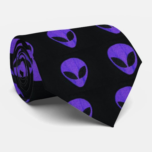 Cravate Alien à visage pourpre (Roulé)
