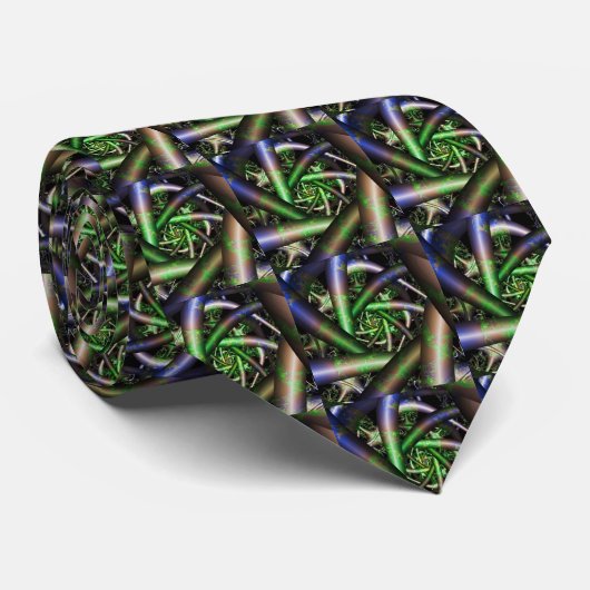 Cravate Alien | Multicolor Fractal Art (Roulé)
