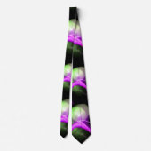 Cravate ALIEN PEARL Purple Green Fractal perles en noir (Dos)