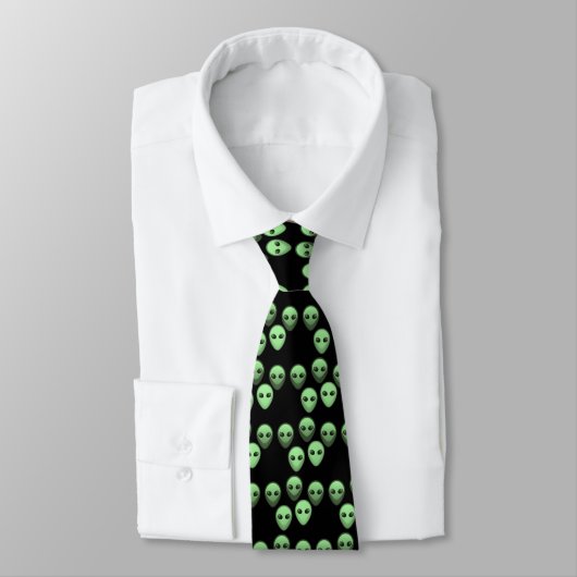 Cravate Alien verte (Attaché)