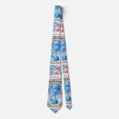 CRAVATE ALLÉGATION DU MONOGRAMME FLORAL ANTIQUE VENT (Devant)