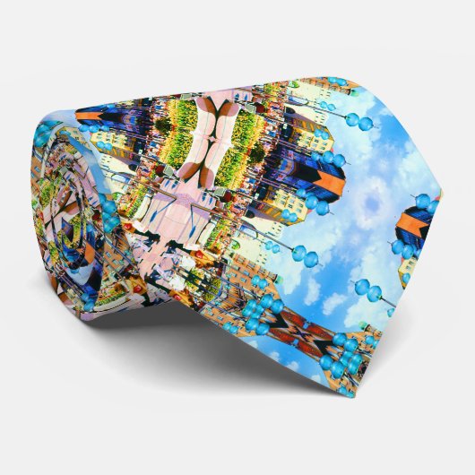 Cravate Allemagne vintage Munich Towngate Karistor (Roulé)