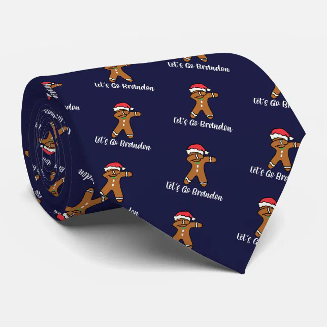 Cravate Allez Brandon Joe Biden Noël Marine Bleu | Zazzle.be