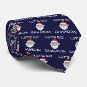 Cravate Allez Brandon Joe Biden Père Noël Noël (Roulé)