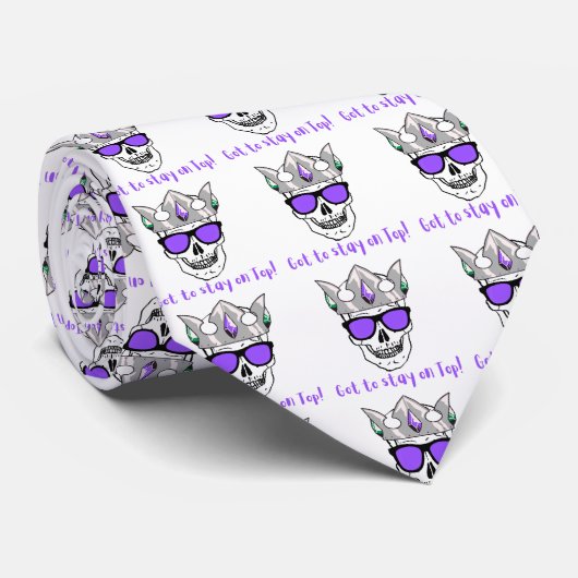CRAVATE ALLEZ RESTER EN HAUT, SKULL (Roulé)