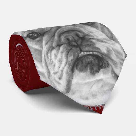 Cravate Allie, bouledogue (Roulé)