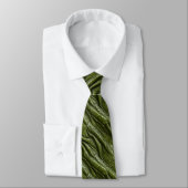Cravate Alligator Crocodile Dragon Serpent Cuir Vert (Attaché)