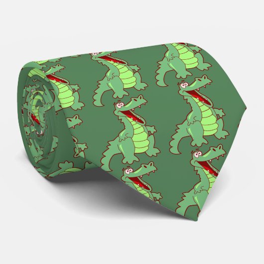Cravate Alligator debout de bande dessinée (Roulé)