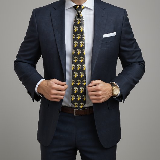 Cravate Allons Bananes Baseball Rétro Banane Drôle